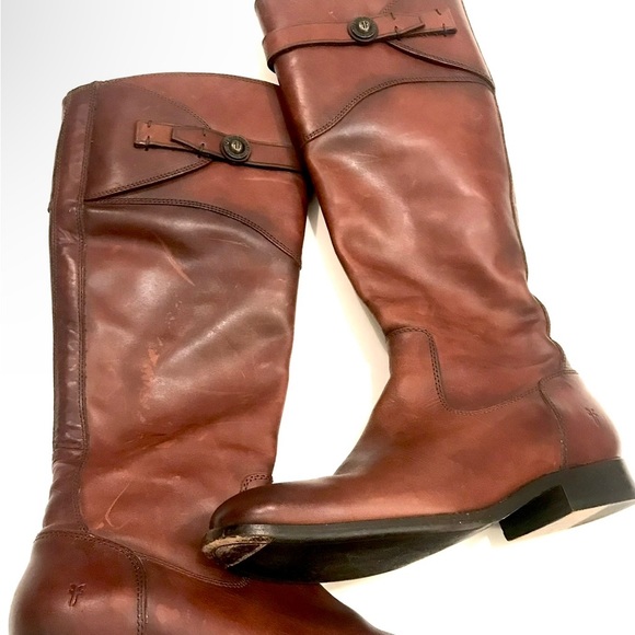 FRYE Women’s Tall Boots Brown Leather 8 B - Picture 11 of 11